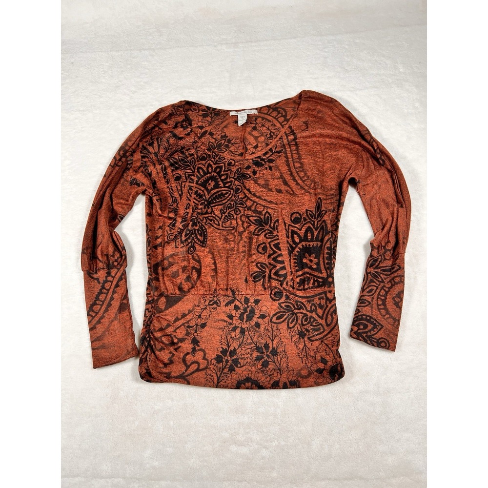 American Rag Cie Womens Long‎ Sleeve Floral Sweater